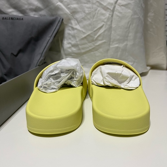 BALENCIAGA Logo Sport Slide (Yellow) - Picture 9 of 17